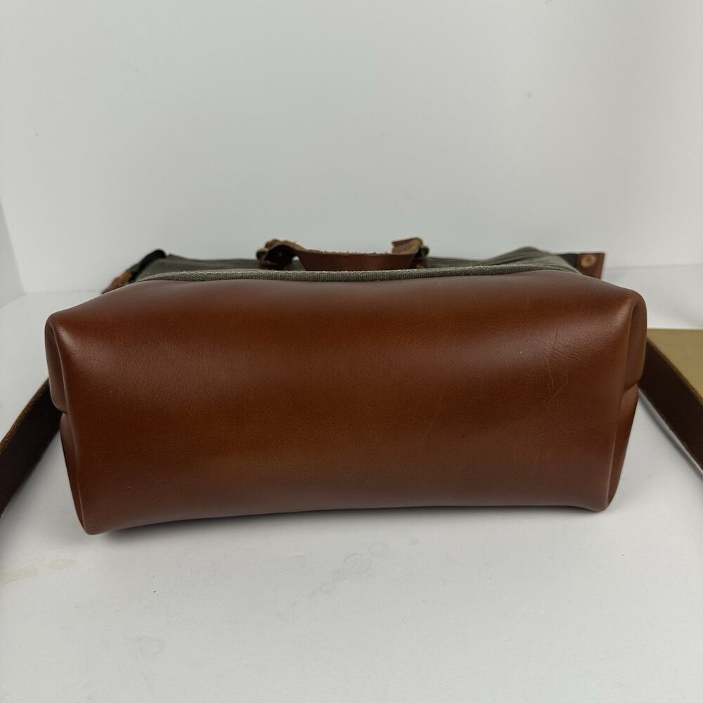 North End Canvas & Leather Bag The Leona Denim interior Pristine crossbody tote - Picture 12 of 16